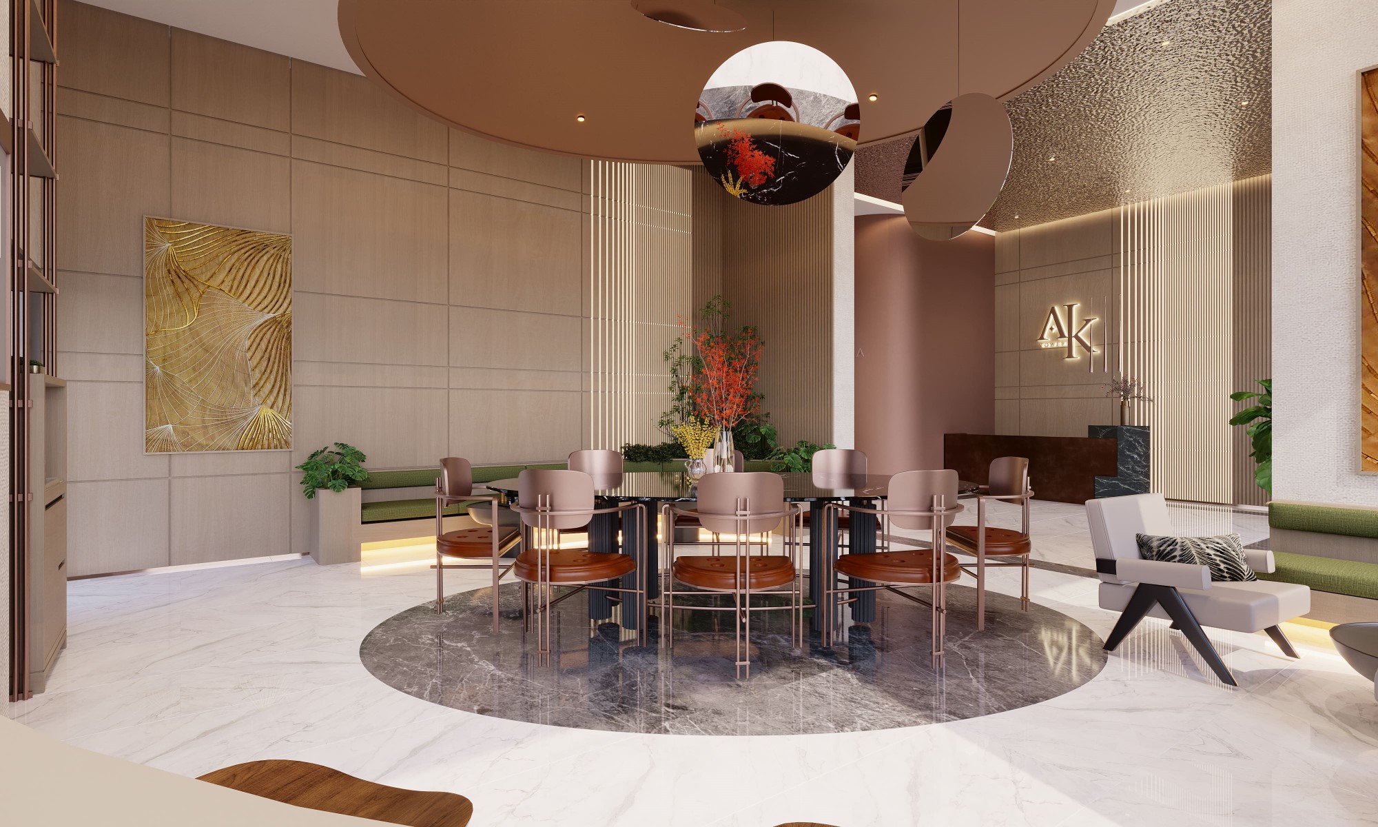 Khu Vực Tiếp Khách Căn Hộ Ak Tower (1)