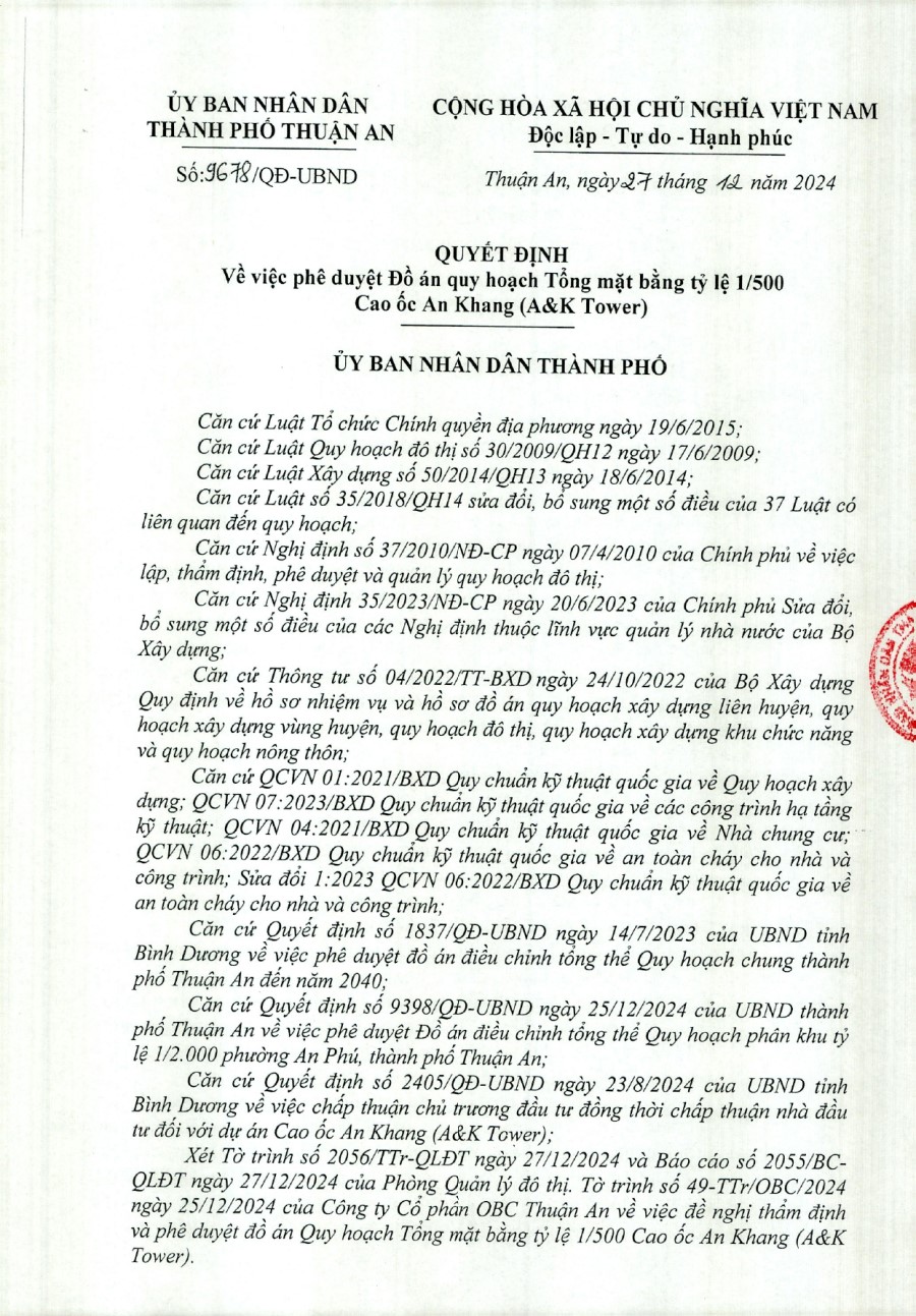 Quyết định 1.500 A&k Tower (1)